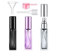 Yikimyfo Glass Cologne Travel Bottle, 3 Pcs 9ML/0.3oz Travel Perfume Bottle Refillable Empty Perfume Spray Bottles Fine Mist Perfume Atomizer Leakproof Travel Size Perfume Refill Bottle