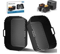 Yikki 2Pack Silicone Air Fryer Liners Accessories for Ninja AF400UK AF300UK