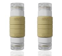 Yiko 2 Pack Silicone Travel Bottles, Double-Sided Foldable, 94ml Capacity, TSA Approved, BPA-Free, Yellow, Perfect for Travel, Personal Care, Food Storage