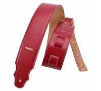 YIKOKO Guitar Strap 2.5", Head Layer Cowhide Italian Leather Guitar Straps with Foam Padding, for Acoustic, Bass and Electric Guitars