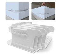 Yikorqu Bed Sheet Holders for Corners, Sheet Holders Keep Sheets Firm & Tight - Lock Fitted Bed Sheet Holder 4PCS, Sheet Straps for All Sheet Mattress Sizes Easy Installation