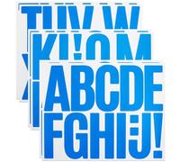 YIKTUNQ 6 Sheets Large Letter Stickers, 3 Inch Stick On Alphabet Sticker Letters Decals, Outdoor Waterproof Letter Stickers for Mailbox Garbage Car Windows Door Garden - Blue