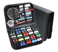 YIKTUNQ 87Pcs Sewing Kit, Portable Mini Sewing Supplies Needle and Thread Kit with Case for Home Travel and Emergency, Including Scissors Needles Measure Tape Magnifying Glass Crochet Hook Button