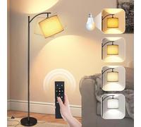 Yikuneng Floor Lamp with Remote Control, 3 Color Temperatures Bulb Included, Modern Arc Standing LED Lamp Tall Industrial Floor Lamp Reading for Living Room, Bedroom, Office