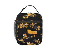 Yilad Road Roller Bulldozer Dumper Lunch Box Insulated Soft Bag Reusable Cooler Bag For Women&Men Work Picnic Hiking