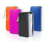 YILAG CD/DVD Cases Holder 4 Pack, 100 Capacity DVD Case Plastic Wallet Booklet Portable Storage Organizer Binder for Car Home Office Travel (4Colours)
