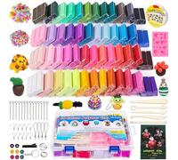 YILAIDA 50 Colors Oven Bake Modeling Clay, Non-Toxic & Safe, Polymer Clay Starter Kit with Sculpting Tools, Crafts Gift for Kids/Beginners.