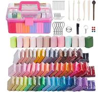 YILAIDA 62 Colors Oven Bake Modeling Clay, Non-Toxic & Safe, Polymer Clay Starter Kit with Sculpting Tools, Crafts Gift for Kids/Beginners/Adults