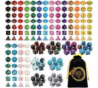 YILAIDA Polyhedral Dice, 182 Pieces - 26 Colours DND Role Play Versatile Game Dice for DND RPG MTG Table Games D4 D6 D8 D10(00-90 and 0-9) D12 D20