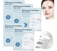 YILAIMAX 5 Pcs Bio Collagen Face Mask Overnight Sheet Hydrating Moisturising Anti Aging Korean Skincare Face Mask,Firms Skin, Brightens Skin Tone, Gently Soothes Facial Masks,for All Skin Types