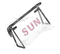 YILANCOL Clear Bling Makeup Pouch, Cute Sunscreen Bag,Travel Beach Pool Bag With Glitter Rhinestone Letter Sun, Personalized Waterproof Travel Toiletry Purse Gifts For Women Teen Girl, Black-SUN