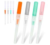 YILANJIN 4PCS Piercing Needles, Mixed Catheter Piercing Needles, 14G 16G 18G 20G 22G Gauge Catheter Needles, Stainless Steel, Piercing Needles IV Catheter Needles for Ear, Nose, Lip Tongue (Each 1PCS)