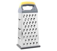 YILANJIN Cheese Grater Set, 4-Sided Stainless Steel Box Grater, Non Stick Vegetable Slicer for Carrots, Metal Handheld Quadrangular Grater for Ginger, Potatoes, Fruits, Chocolates (9 Inches, Sliver)