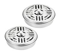 YILANJIN Mosquito Coil Box,2Pcs Stainless Steel Mosquito Coil Holder,Mosquito Coil Holder with Lid,Anti Mosquito Smoke Coil Container for Home,Outdoor,Camping, Hiking and Fishing