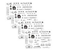 YILANJIN Rub On Sticker Set, 4 Pieces Self Adhesive Decorative Stickers for Candles, Water Transfer Printing Candle Stickers, Waterproof Removable Stickers for Glasses, Tumblers, Furniture (Black)