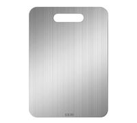 YILANJIN Titanium Cutting Board, 304 Stainless Steel Chopping Board, Titanium Boards for Kitchen, Double-Sided Food Grade Cutting Board for Meat, Fruit, Vegetables, Dishwasher Safe, 33 x 23.5cm