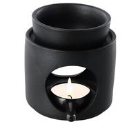 YILANJIN Wax Melt Burners, Ceramic Aromatherapy Candle Holder Removable Bowl Tea Light Burner Oil Burners For Essential Oils Grooved Surface Candle Burner for Sleep Aid Relaxation Meditation (A)