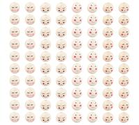 YILANJIN Wooden Beads Kit, 100 PCS 20mm Round Beads for Crafting, Wooden Balls with Hole for DIY Jewellery, Wood Round Ball for Threading, Wooden Loose Beads for Bracelets, Becklaces, Decoration