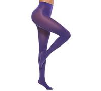 Yilanmy Women's Coloured Tights 70 Denier Soft Opaque Tights Solid Color Footed Pantyhose-Indigo, M/L
