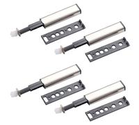 Yilceemy Pack of 4 Pressure Door Openers, Pressure Catches, Cabinet Door Damper, for Doors, Fittings, Furniture, Cabinet Door (124 × 21 mm)
