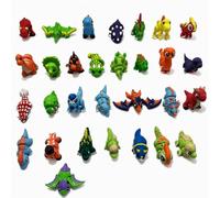 YILCER 30 PCS 3D Printed Animals, Cute Mini Dinosaurs,Easter Basket Stuffers, 3D Printed Articulating Figurines, Articulated Flexible Fidget Toy for Children ＆ Adults (Dinosaur)