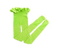 YILEEGOO Little Girls Thin Rhinestone Fishnet Sparkle Tights Toddler Kids Glitter Stockings Footed Net Leggings Pantyhose (Neon Green, 2-7 Years)