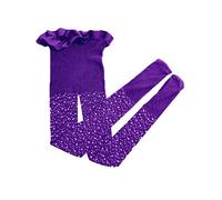 YILEEGOO Little Girls Thin Rhinestone Fishnet Sparkle Tights Toddler Kids Glitter Stockings Footed Net Leggings Pantyhose (Purple, 2-7 Years)