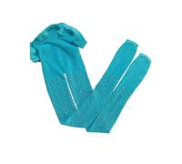 YILEEGOO Little Girls Thin Rhinestone Fishnet Sparkle Tights Toddler Kids Glitter Stockings Footed Net Leggings Pantyhose (Lake Blue, 2-7 Years)