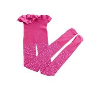 YILEEGOO Little Girls Thin Rhinestone Fishnet Sparkle Tights Toddler Kids Glitter Stockings Footed Net Leggings Pantyhose (Rose Red, 2-7 Years)