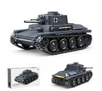 YILETKC Technik Military Tank Building Blocks Set, 414 PCS WW2 Military 38T-A Tank Building Kit, MOC Bricks Construction Toy Model, Gifts for Adults and Teens