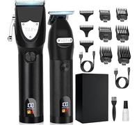 YiLFo Hair Clippers Men, Professional Beard Trimmer for Men, Cordless Hair Trimmer, USB Rechargeable Barber Clippers Grooming Set, Electric Cutting Kit Precision Shaver with LCD Display