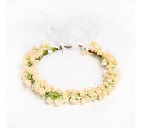 Yili Maizi Baby Breath Flower Crown for Women Bridal Wedding Green Floral Headpiece Eucalyptus Halo Floral Headband Maternity Photo Prop