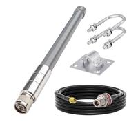 YILIANDUO 3 dBi 4G LoRa Antenna Kit Outdoor Helium Antenna N Type Male Connector Omni Fiberglass Aerial + RP-SMA to N Adapter Extension Cable 3M for HNT helium Network Devices Bobcat Hotspots