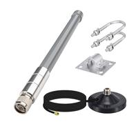YILIANDUO 3 dBi 4G LoRa Antenna Kit Outdoor Helium Antenna N Type Male Connector Omni Fiberglass Antenna + N-Type Strong Magnetic Base 3M Cable for HNT helium Network Device Bobcat Hotspots Gateway