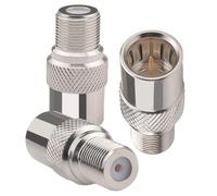 YILIANDUO Coax Quick Connector Quick Push On Male to F Female Adapter F Type Male to Female Extender Push on RG6 Connectors for Coaxial RG6 Adapter Cable, RVs, Satellite Dish, TV Connection Pack of 3