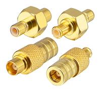 YILIANDUO DBA Car Aerial Adapter SMB to MCX Kit 4 Type RF Adapter Connector | 50ohm MCX Male Female to SMB Male Female Goldplated Brass Adapter for DAB+ Car Aerial Radio Kenwood Alpine JVC Pioner Clarion