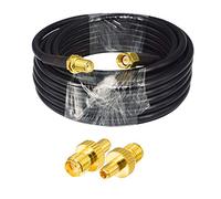 YILIANDUO SMA WiFi Antenna Extension Cable 5M RG58 + RF Adapter SMA to TS9 for 2G 3G 4G LTE Antenna Aerial
