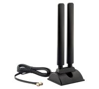YILIANDUO WiFi 6E Antenna 2.4GHz 5GHz 6GHz Tri-Band 5dBi External Antenna Magnetic Base Desktop with Dual RP-SMA Male RG174 Cable 2M for PC Computer Motherboard Bluetooth Card Wireless Router