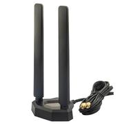 YILIANDUO WiFi 6E Antenna 2.4GHz 5GHz 6GHz Tri-Band Antenna, Magnetic Base | 5dBi RP-SMA Male External WiFi Antenna with Dual RG174 Cable 2M for PC Laptop Motherboard Bluetooth Card Wireless Router
