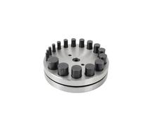 YILIKISS 17 Holes Punch Die Disc Set,Metal Cutting Forming Punch Tool 17 Punches Punch Die Round Puncher Round Disc Block Cutting Set Round Hole Punch Die Tools for Jewelry Making