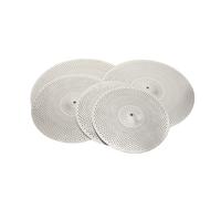 YILIKISS 5 Piece Low Volume Cymbal Pack Includes 14"Hi Hat + 16"Crash + 18"Crash + 20"Ride, Durable Stainless Steel, Practice Cymbals for Quiet Drumming Session