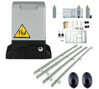 YILIKISS Automatic Sliding Gate Opener Kit 750W Heavy Duty Electric Gate Operator for Gate Up to 2000 kg, Security Gate Operator with with Infrared Sensor Remote Control & 8pcs Racks