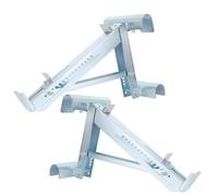 YILIKISS Pair of Stable Ladder Jacks,2-Rung Short Body Ladder Jacks for Stages up to18-Inch Width,Adjustable Ladder Load Stand Stable Stand for Home Furniture Repair,Silver