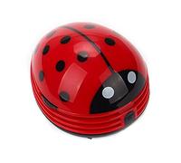 Yililay 1PC Mini Desktop Dust Cleaner Ladybird Design Sweeper Table Vacuum for Home Office