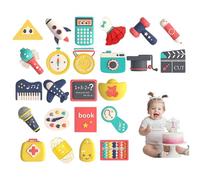 Yililay 24Pcs Korean Decorations, Doljabi Set Safe Zhuazhou Set Items Birthday Presents Cartoon 1st Birthday Traditional Doljanchi Baby Toys Korean Ceremony for Girl