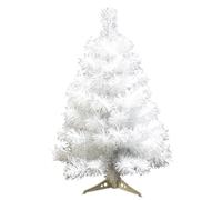 Yililay 2ft Artificial Christmas Tree with Stand Vivid Decorative Small PVC PET Tree for Home Office Party White