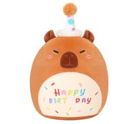 Yililay Birthday Capybara Plush Stuffed Animal with Hat, Soft Kawaii Plush Pillow Toy for Kids as Christmas