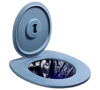 Yililay Bucket Toilet Seat with Lid 250kg Load Waterproof PVC Camping Toilet Seat with Fixed Slots Portable Lid for Long Trips Hiking Camping