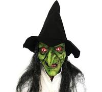 Yililay Halloween Witch Masks for Adults Old Witch Mask with Long Hair Hood