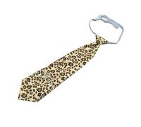 Yilingjc Vintage Shirt Tie Leopard Print Harajuku Student Uniform Adjustable Pre Tied Necktie for Women and Men Cosplay Neckwear